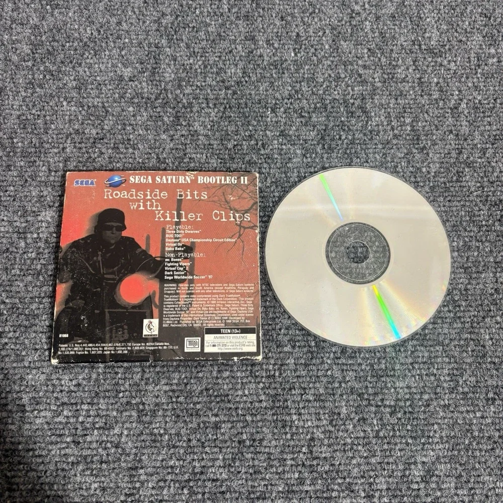 Sega Saturn Bootleg Sampler II - On the Road Game Disc & Sleeve UNTESTED